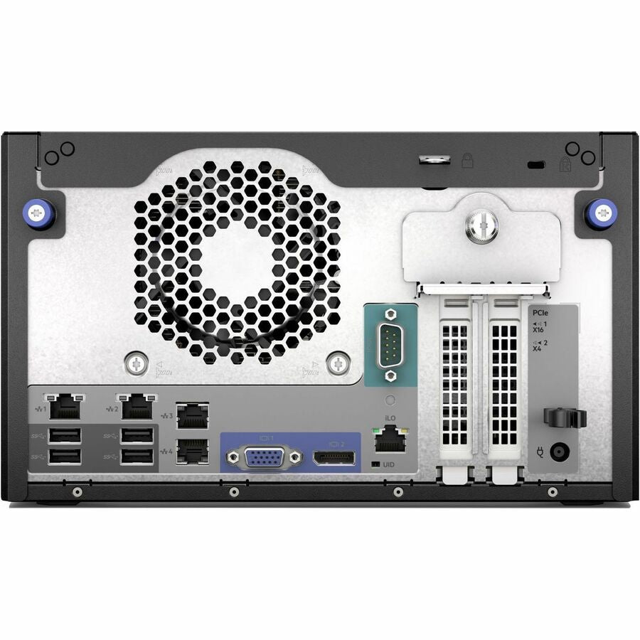 Rear Image for HPE SMART CHOICE ProLiant MicroServer Gen11 Ultra Micro Tower Server - 1 x Intel Xeon E-2434 3.4 GHz - 32 GB RAM - 4 TB HDD - Serial ATA/600 Controller