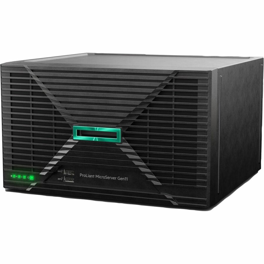 Left Image for HPE SMART CHOICE ProLiant MicroServer Gen11 Ultra Micro Tower Server - 1 x Intel Xeon E-2434 3.4 GHz - 32 GB RAM - 4 TB HDD - Serial ATA/600 Controller
