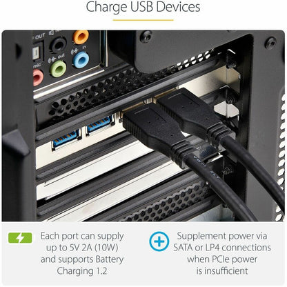 Alternate-Image5 Image for StarTech 4-Port USB PCIe Card, USB 3.2 5Gbps, PCI Express Expansion Card with 4x Independent USB Controllers, 4x USB-A Ports