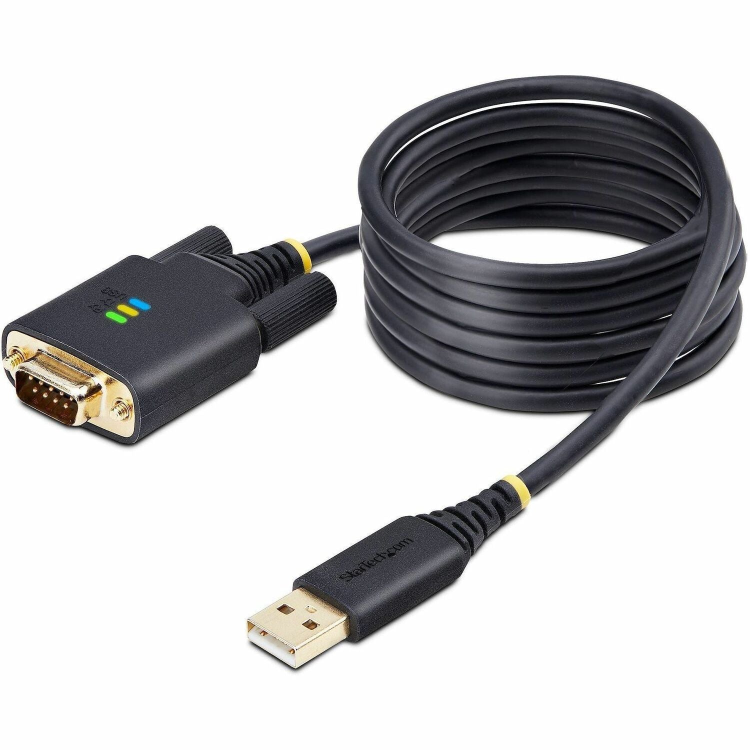 Main Image for StarTech 6.6ft (2m) USB to Serial Adapter Cable, COM Retention, FTDI, DB9 RS232, Interchangeable DB9 Screws/Nuts, Windows/macOS/Linux