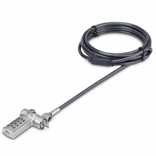 Main Image for StarTech Universal Laptop Cable Lock 6.6ft, Serialized Combo Security Cable For Notebook, Compatible w/Noble Wedge&reg;/Nano/K-Slot, TAA