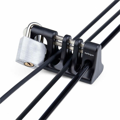 Alternate-Image5 Image for StarTech.com Peripheral Cable Anchor Lock, Secure Keyboard/Mouse For Shared Computer, Cable Trap w/Metal Plate, Use w/Laptop Security Cable