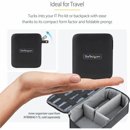 Alternate-Image3 Image for StarTech.com 140W USB-C Wall Charger, USB-IF Certified, PD 3.1 Portable GaN Charging Power Adapter, 6ft/1.8m USB-C to USB-C Cable