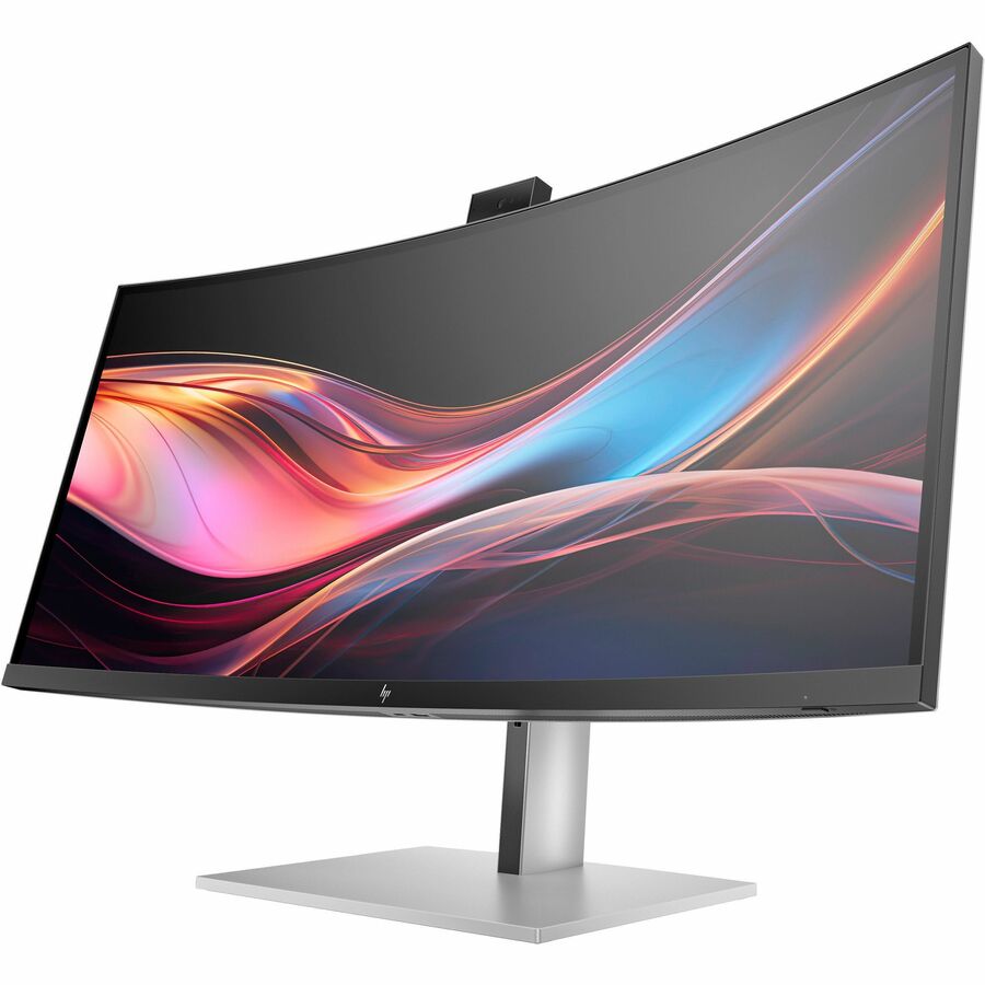 Front Image for HP 734pm 34" Class Webcam UW-QHD Curved Screen LED Monitor - 21:9