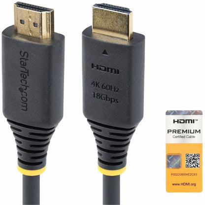 Main Image for StarTech.com 6ft (1.8m) Premium Certified High Speed HDMI Cable, 4K 60Hz/1440p 144Hz, 18Gbps, UHD HDMI 2.0 Cord, TPE Jacket