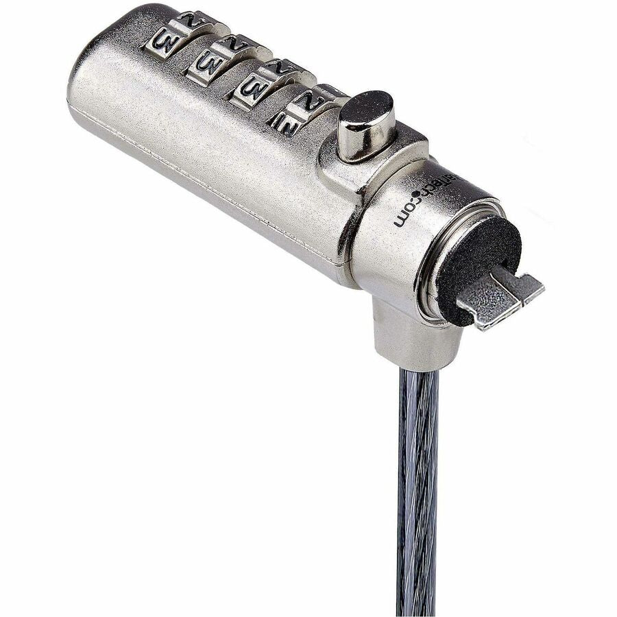Alternate-Image1 Image for StarTech.com Slim Lock K-Slot Compatible, 6.6ft (2m) Combination Locking Cable, Desk Anti-Theft Security For Laptop/Notebook Computer