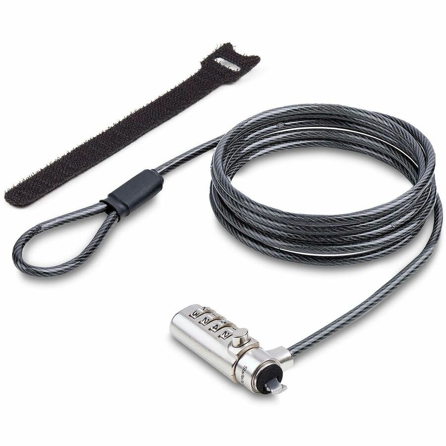 Alternate-Image4 Image for StarTech.com Slim Lock K-Slot Compatible, 6.6ft (2m) Combination Locking Cable, Desk Anti-Theft Security For Laptop/Notebook Computer