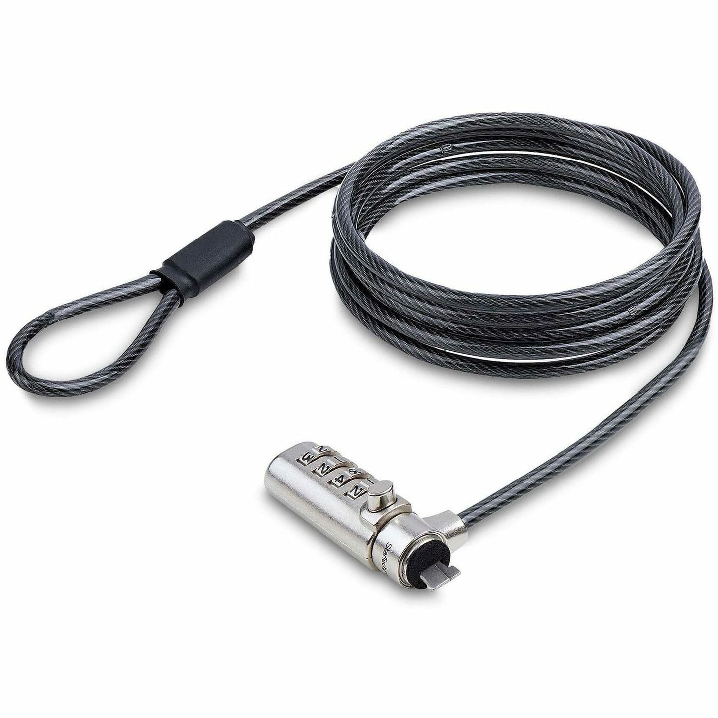 Main Image for StarTech.com Slim Lock K-Slot Compatible, 6.6ft (2m) Combination Locking Cable, Desk Anti-Theft Security For Laptop/Notebook Computer