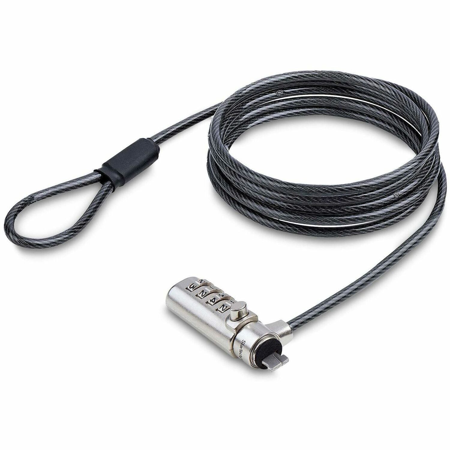 Main Image for StarTech Slim Lock Nano Slot Compatible, 5ft (1.5m) Combination Locking Cable, Anti-Theft Security For Laptop/Notebook Computer, TAA