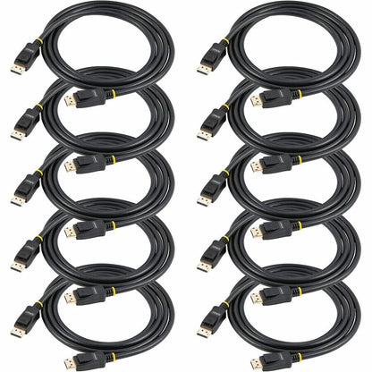 Alternate-Image7 Image for StarTech.com 10ft (3m) VESA Certified DisplayPort Cable - 10 Pack - DisplayPort 1.2 Cable with Latches, 4K 60Hz UHD - Latching DP Connectors