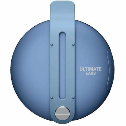 Rear Image for ULTIMATE EARS MINIROLL Ultra-Portable Waterproof Bluetooth Speaker, Big Bass, IP67 Dustproof, 131 ft (40 m) Range - Majestic Blue