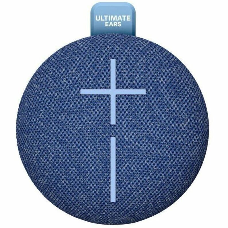 Front Image for ULTIMATE EARS MINIROLL Ultra-Portable Waterproof Bluetooth Speaker, Big Bass, IP67 Dustproof, 131 ft (40 m) Range - Majestic Blue