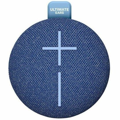 Front Image for ULTIMATE EARS MINIROLL Ultra-Portable Waterproof Bluetooth Speaker, Big Bass, IP67 Dustproof, 131 ft (40 m) Range - Majestic Blue