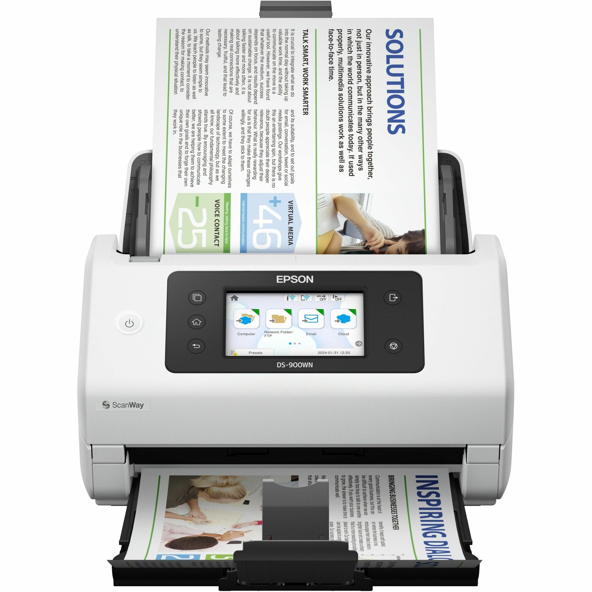 Main Image for Epson WorkForce DS-900WN Cordless Sheetfed Scanner - 600 x 600 dpi Optical