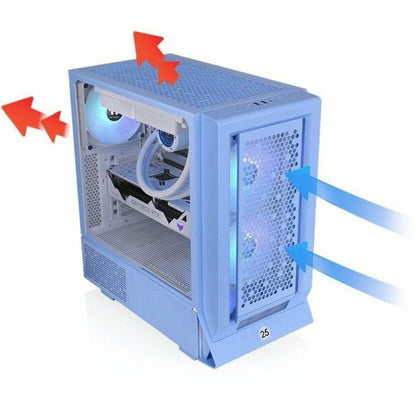 Alternate-Image6 Image for Thermaltake Ceres 350 MX Hydrangea Blue Mid Tower Chassis