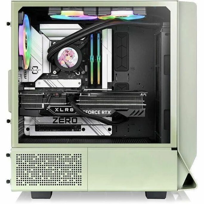 Alternate-Image3 Image for Thermaltake Ceres 350 MX Matcha Green Mid Tower Chassis