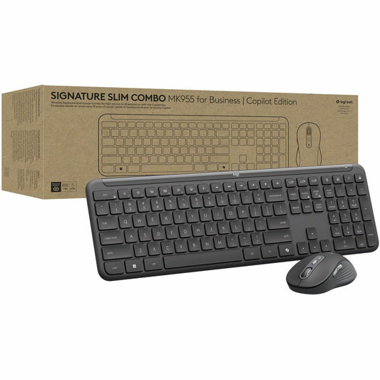 Main Image for Logitech Signature Slim MK955 Combo for Business, Copilot Edition, Wireless Keyboard and Mouse, Graphite