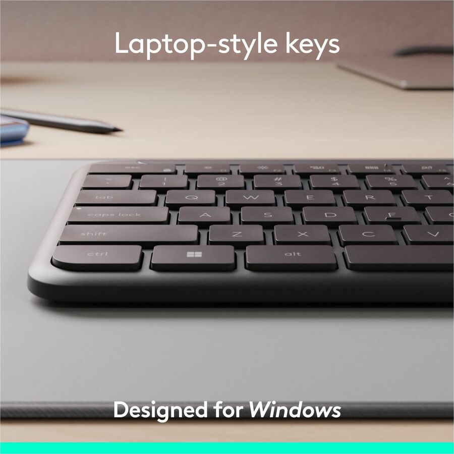 Alternate-Image2 Image for Logitech Signature Slim MK955 Combo for Business, Copilot Edition, Wireless Keyboard and Mouse, Graphite