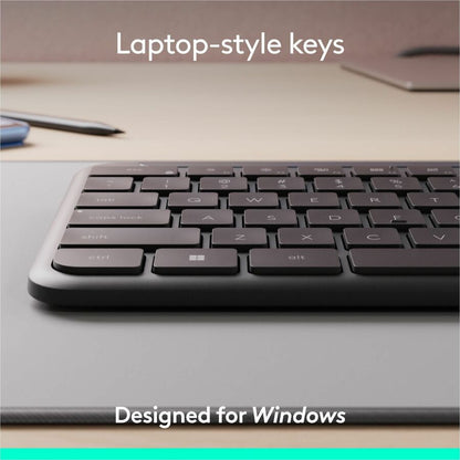Alternate-Image2 Image for Logitech Signature Slim MK955 Combo for Business, Copilot Edition, Wireless Keyboard and Mouse, Graphite