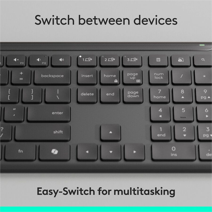 Alternate-Image7 Image for Logitech Signature Slim MK955 Combo for Business, Copilot Edition, Wireless Keyboard and Mouse, Graphite
