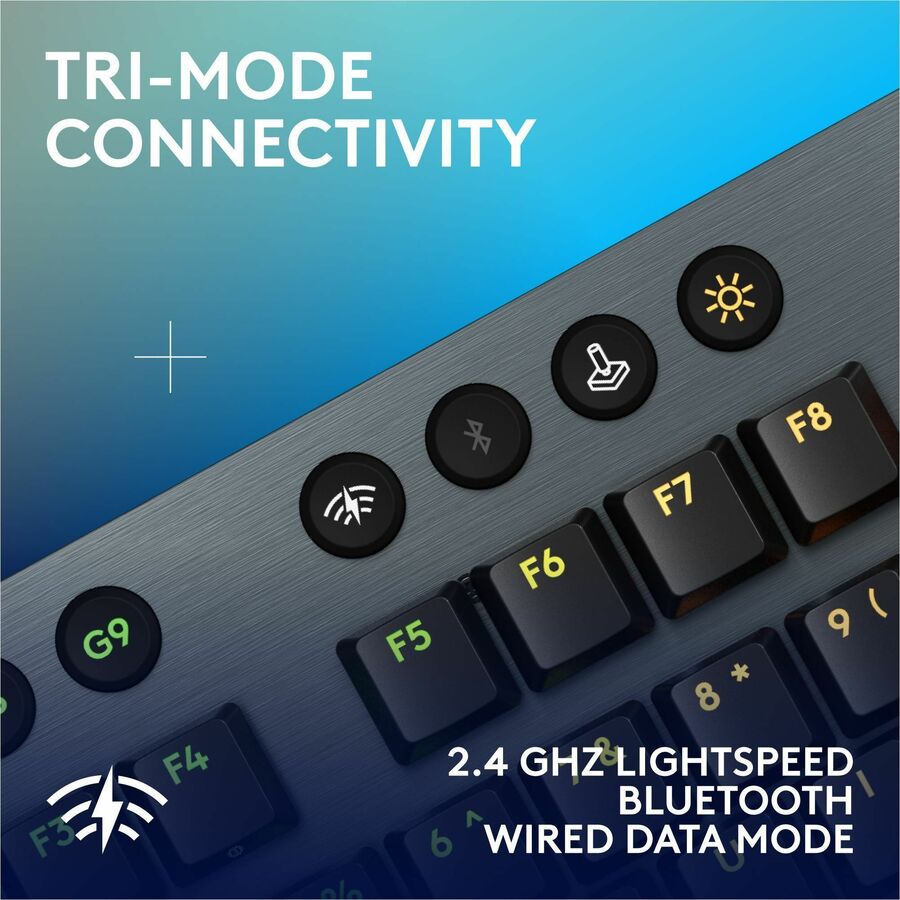 Alternate-Image5 Image for Logitech G915 X LIGHTSPEED Low-Profile Wireless Gaming Keyboard, Double-Shot PBT Keycaps, Fully Programmable Keys, RGB Backlighting, Sleek Aluminum Finishing, GL Red Linear Switches - PC/Mac