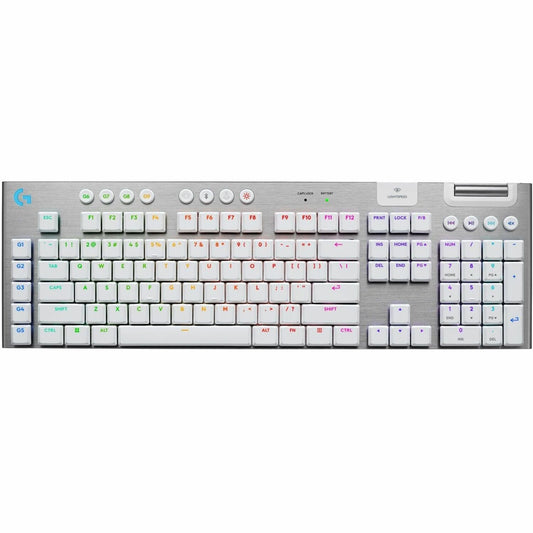 Main Image for Logitech G915 X LIGHTSPEED Low-Profile Wireless Gaming Keyboard, Double-Shot PBT Keycaps, Fully Programmable Keys, RGB Backlighting, Sleek Aluminum Finishing, GL Brown Tactile Switches - PC/Mac (White)