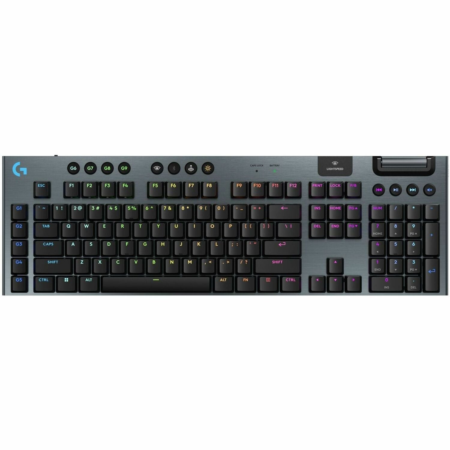 Main Image for Logitech G915 X LIGHTSPEED Low-Profile Wireless Gaming Keyboard, Double-Shot PBT Keycaps, Fully Programmable Keys, RGB Backlighting, Sleek Aluminum Finishing, GL Brown Tactile Switches - PC/Mac