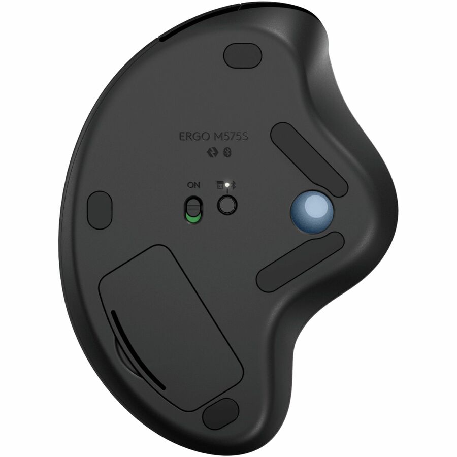 Alternate-Image5 Image for Logitech ERGO M575S Wireless Trackball Mouse, Wireless Ergonomic Mouse, Comfortable Thumb Control, Precise Tracking (Black+Blue Ball)