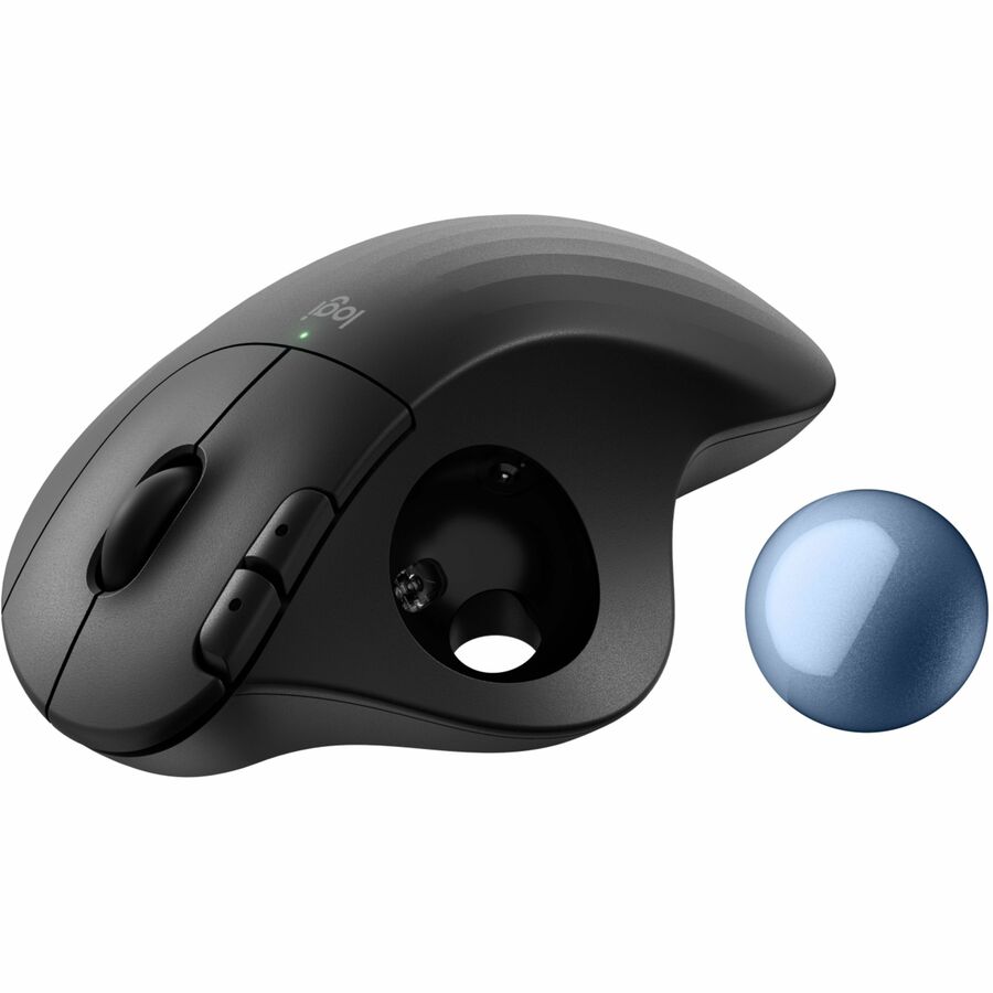 Alternate-Image4 Image for Logitech ERGO M575S Wireless Trackball Mouse, Wireless Ergonomic Mouse, Comfortable Thumb Control, Precise Tracking (Black+Blue Ball)