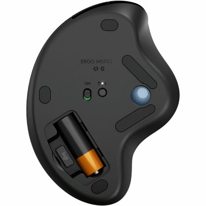 Alternate-Image6 Image for Logitech ERGO M575S Wireless Trackball Mouse, Wireless Ergonomic Mouse, Comfortable Thumb Control, Precise Tracking (Black+Blue Ball)
