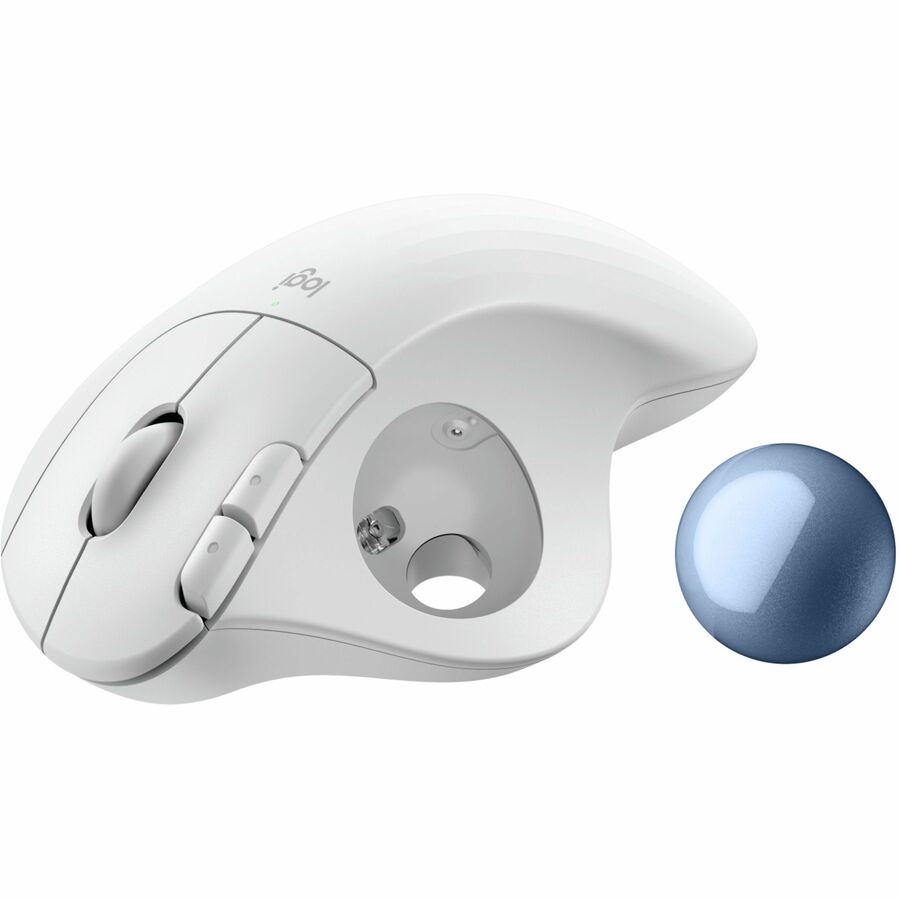 Alternate-Image4 Image for Logitech ERGO M575S Wireless Trackball Mouse, Wireless Ergonomic Mouse, Comfortable Thumb Control, Precise Tracking (Off-white+Blue Ball)