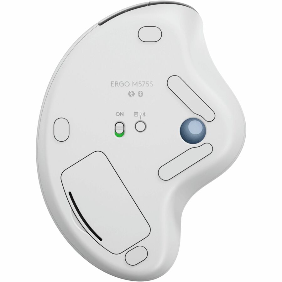 Alternate-Image5 Image for Logitech ERGO M575S Wireless Trackball Mouse, Wireless Ergonomic Mouse, Comfortable Thumb Control, Precise Tracking (Off-white+Blue Ball)