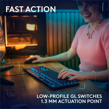 Alternate-Image2 Image for Logitech G915 X Low-Profile Wired Mechanical Gaming Keyboard, Double-Shot PBT Keycaps, Fully Programmable Keys, RGB Lighting, Aluminum Finish, GL Brown Tactile Switches - PC/Mac