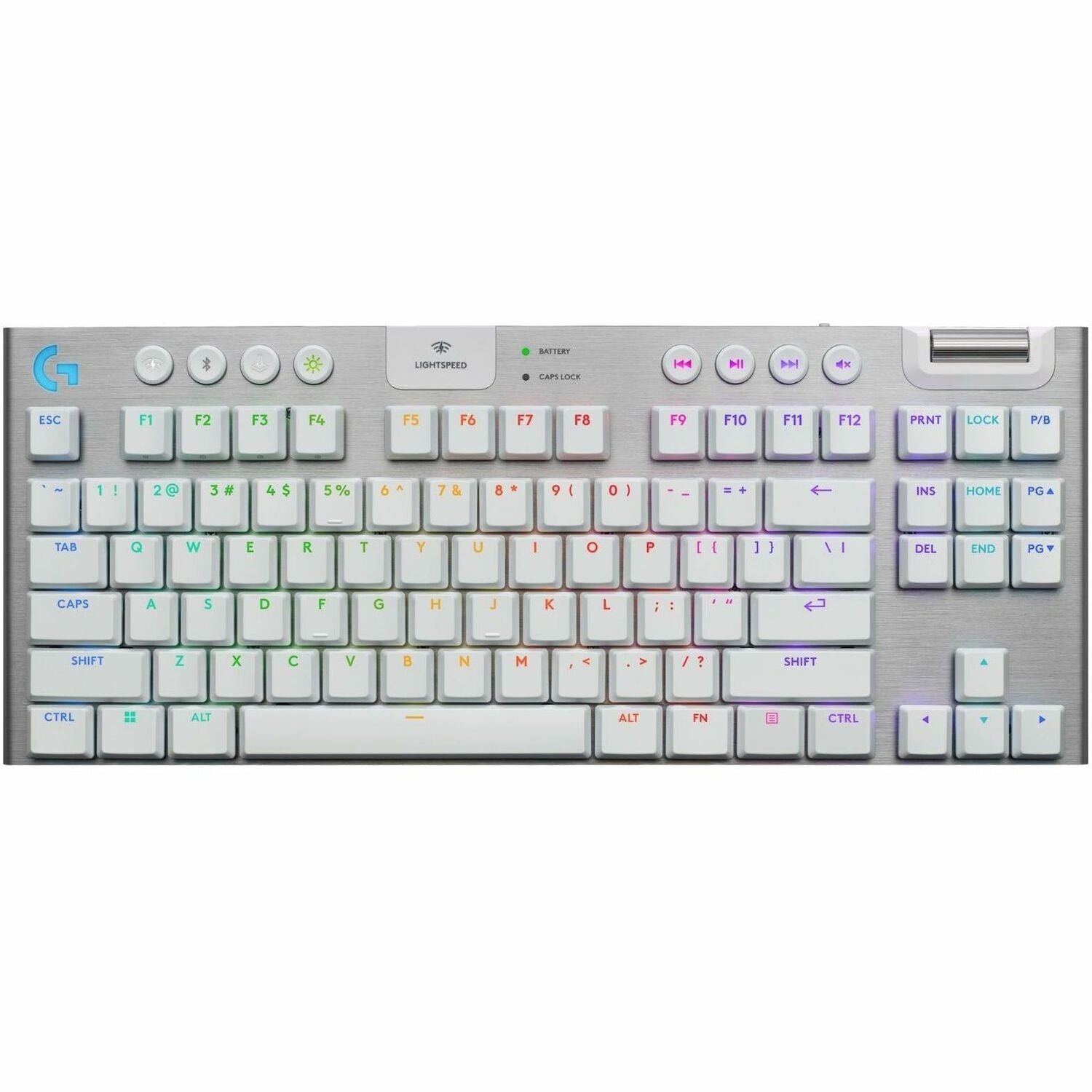 Main Image for Logitech G915 X LIGHTSPEED TKL Low-Profile Wireless Gaming Keyboard, Double-Shot PBT Keycaps, Fully Programmable Keys, RGB Backlighting, Sleek Aluminum Finishing, GL Brown Tactile - PC/Mac (White)