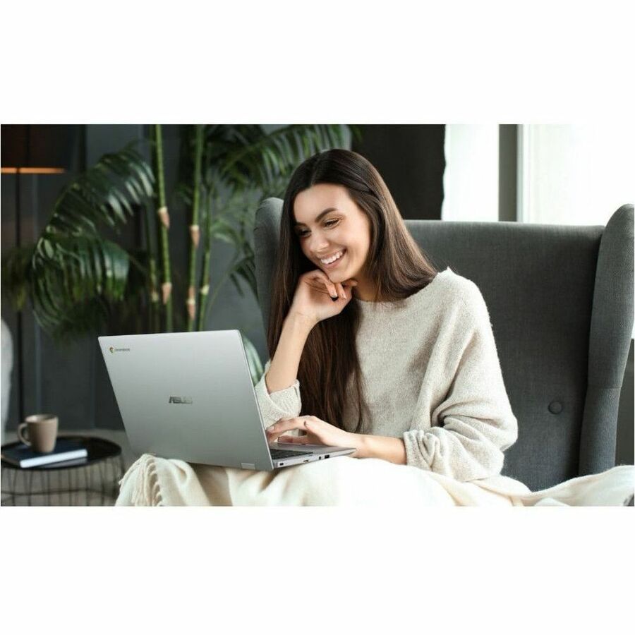 Life-Style Image for Asus Chromebook CX1 CX1400 CX1400CKA-DS84F 14" Chromebook - Full HD - Intel Celeron N4500 - 8 GB - 64 GB Flash Memory - Transparent Silver