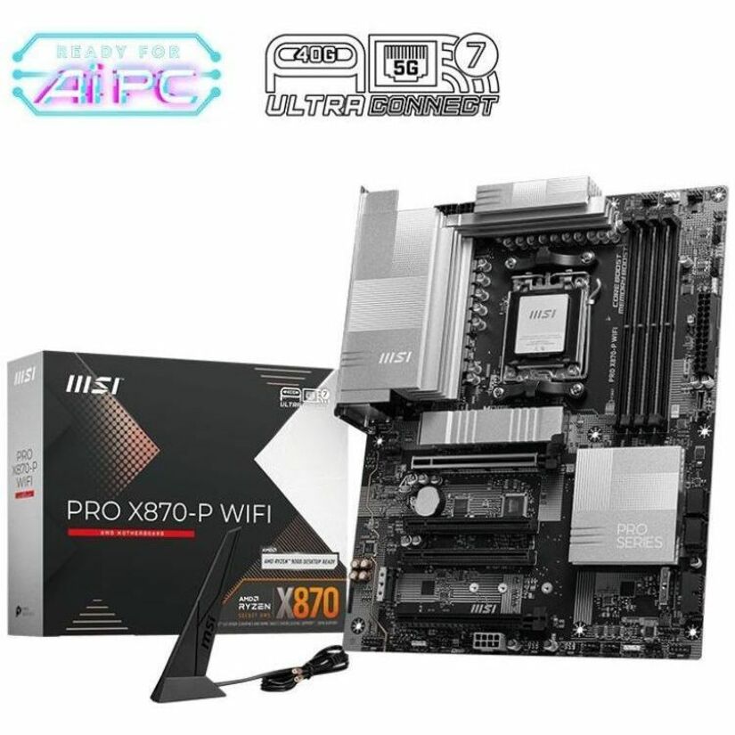 Alternate-Image4 Image for MSI X870-P WIFI Gaming Desktop Motherboard - AMD X870 Chipset - Socket AM5 - ATX