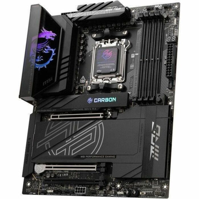 Alternate-Image1 Image for MSI MPG X870E CARBON WIFI Gaming Desktop Motherboard - AMD X870E Chipset - Socket AM5 - ATX
