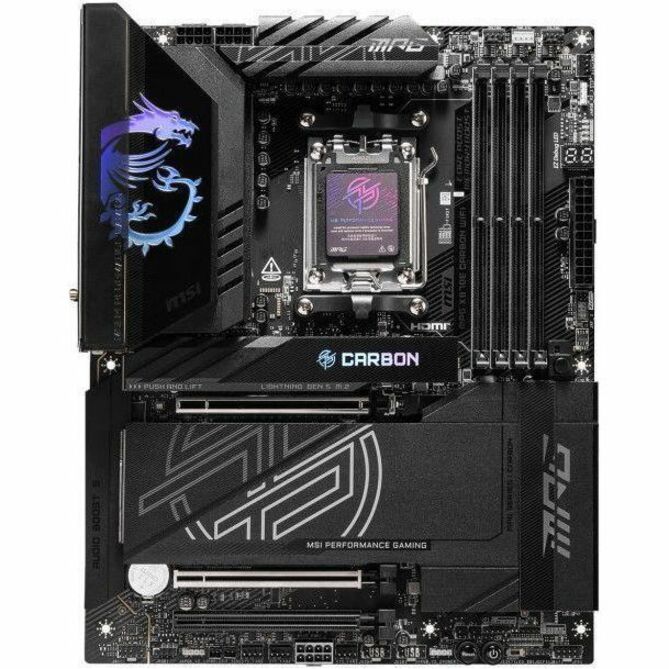 Alternate-Image2 Image for MSI MPG X870E CARBON WIFI Gaming Desktop Motherboard - AMD X870E Chipset - Socket AM5 - ATX