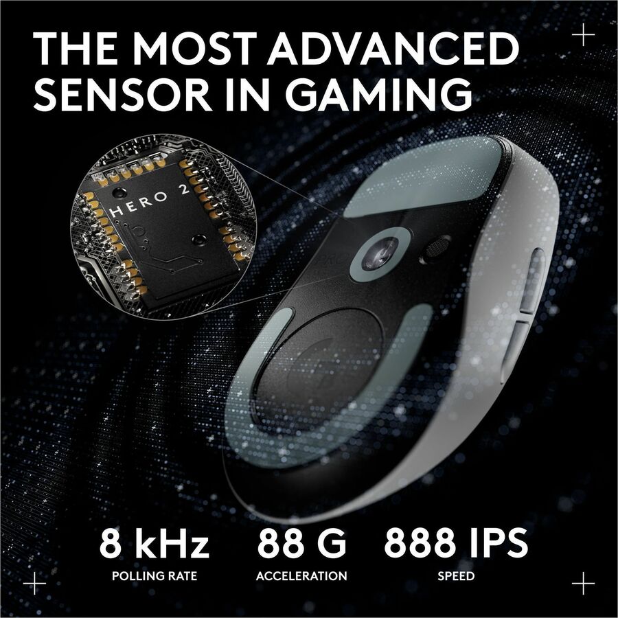 Alternate-Image3 Image for Logitech G PRO X SUPERLIGHT 2 DEX LIGHTSPEED Wireless Gaming Mouse, 60g Pro-Grade Lightweight Mouse With 5 Programmable Buttons, 32k DPI Sensor, USB-C Charging, for PC/Mac - White