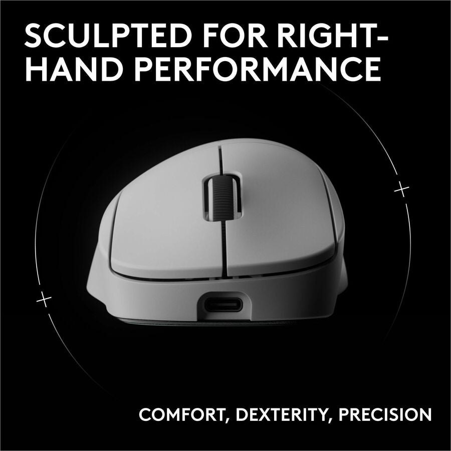 Alternate-Image1 Image for Logitech G PRO X SUPERLIGHT 2 DEX LIGHTSPEED Wireless Gaming Mouse, 60g Pro-Grade Lightweight Mouse With 5 Programmable Buttons, 32k DPI Sensor, USB-C Charging, for PC/Mac - White