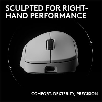 Alternate-Image1 Image for Logitech G PRO X SUPERLIGHT 2 DEX LIGHTSPEED Wireless Gaming Mouse, 60g Pro-Grade Lightweight Mouse With 5 Programmable Buttons, 32k DPI Sensor, USB-C Charging, for PC/Mac - White