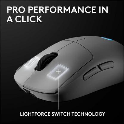Alternate-Image6 Image for Logitech G PRO 2 LIGHTSPEED Wireless Gaming Mouse, Right- or Left-Handed Mouse with up to 4 Customizable and Switchable Magnetic Side Buttons, 32k DPI Sensor, USB-C Charging, for PC/Mac - White
