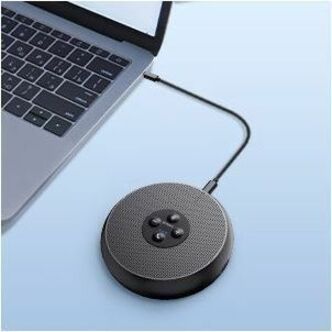 Alternate-Image5 Image for EMEET M1A - Zoom Certified USB Speakerphone, two AI Mics 360&deg; Voice Pickup with Noise Reduction and Echo Cancellation, ideal for for 5-8 People, Plug&Play, comes with Type C-A Adapter