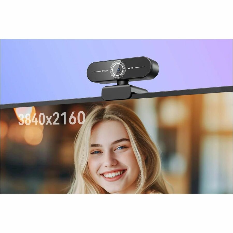 Alternate-Image8 Image for EMEET C60E 4K - 4K@30fps or 1080p@60fps Webcam with 2 Noise Reduction Mics, Autofocus, 73&deg; Field of View, Plug and Play and compatible with all OS, and popular Apps Zoom/Skype/Facetime/YouTube