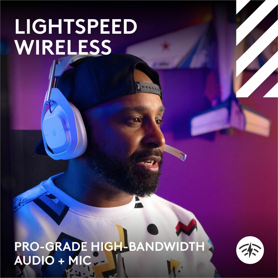 Alternate-Image3 Image for Logitech G Astro A50 LIGHTSPEED Wireless Gaming Headset + Base Station (Gen 5), PRO-G GRAPHENE, 3-System Switching, USB-C to Xbox, PS5, PC/Mac or Nintendo Switch, Bluetooth - White
