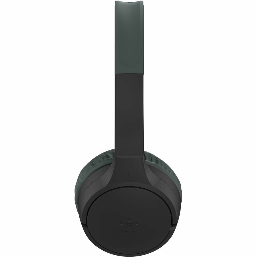 Left Image for Belkin Wireless Bluetooth On-Ear Headphones for Kids w/ Mic - 85dB Limit - w/ USB-C Cable - Headset - Black