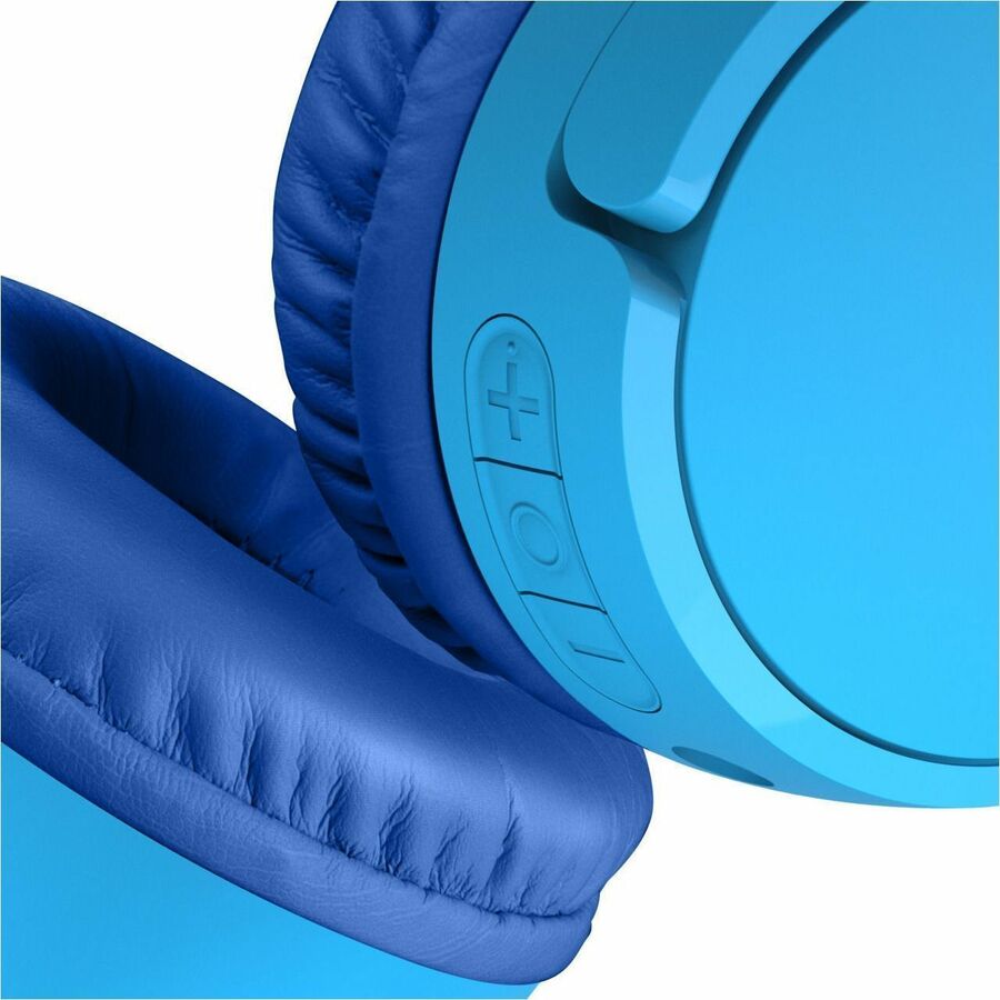 Alternate-Image1 Image for Belkin Wireless Bluetooth On-Ear Headphones for Kids w/ Mic - 85dB Limit - w/ USB-C Cable - Headset - Blue