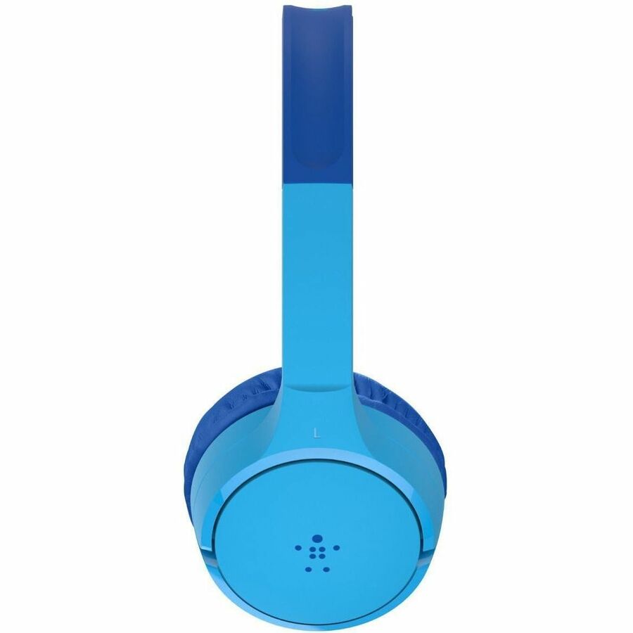 Left Image for Belkin Wireless Bluetooth On-Ear Headphones for Kids w/ Mic - 85dB Limit - w/ USB-C Cable - Headset - Blue