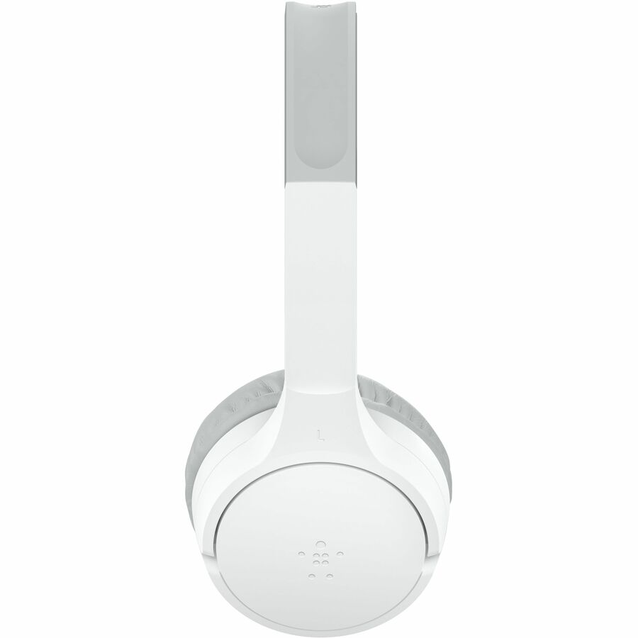 Left Image for Belkin Wireless Bluetooth On-Ear Headphones for Kids w/ Mic - 85dB Limit - w/ USB-C Cable - Headset - White