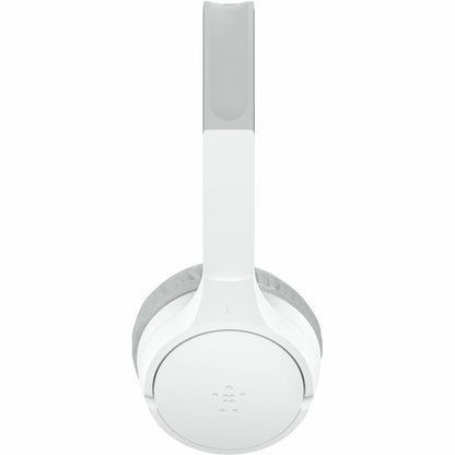 Left Image for Belkin Wireless Bluetooth On-Ear Headphones for Kids w/ Mic - 85dB Limit - w/ USB-C Cable - Headset - White